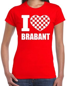 Bellatio Decorations Rood I love Brabant t-shirt dames XS