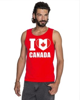 Bellatio Decorations Rood I love Canada fan singlet shirt/ tanktop heren 2XL