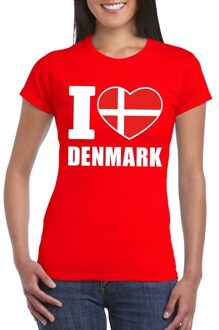 Bellatio Decorations Rood I love Denemarken fan shirt dames 2XL