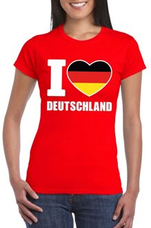 Bellatio Decorations Rood I love Duitsland fan shirt dames 2XL