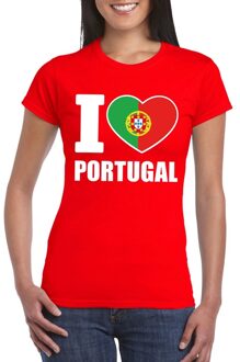 Bellatio Decorations Rood I love Portugal fan shirt dames 2XL