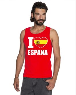 Bellatio Decorations Rood I love Spanje fan singlet shirt/ tanktop heren 2XL