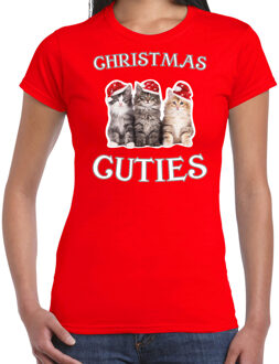 Bellatio Decorations Rood kerstshirt / kerstkleding Christmas cuties voor dames 2XL - kerst t-shirts