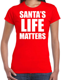 Bellatio Decorations Rood Kerstshirt / Kerstkleding Santas life matters voor dames 2XL - kerst t-shirts