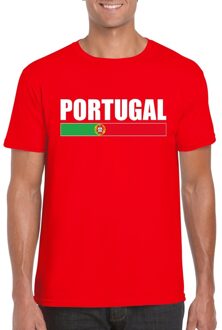 Bellatio Decorations Rood Portugal supporter t-shirt voor heren 2XL