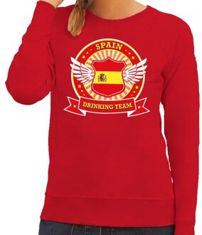 Bellatio Decorations Rood Spain drinking team sweater dames 2XL