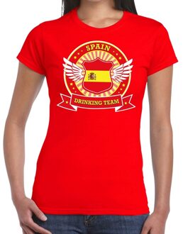 Bellatio Decorations Rood Spain drinking team t-shirt dames 2XL