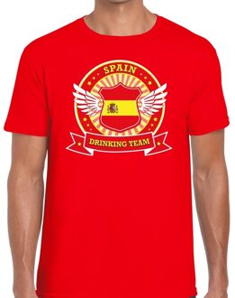 Bellatio Decorations Rood Spain drinking team t-shirt heren 2XL