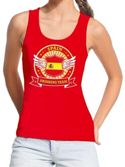 Bellatio Decorations Rood Spain drinking team tanktop / mouwloos shirt dames L