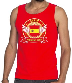 Bellatio Decorations Rood Spain drinking team tanktop / mouwloos shirt heren 2XL