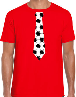 Bellatio Decorations Rood supporter t-shirt voetbal stropdas EK/ WK voor heren