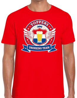 Bellatio Decorations Rood Toppers drinking team t-shirt  / shirt  rood Toppers team heren 2XL