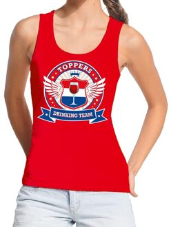 Bellatio Decorations Rood Toppers drinking team tanktop / mouwloos shirt rood dames L