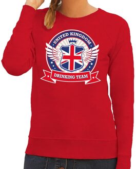 Bellatio Decorations Rood United Kingdom drinking team sweater dames