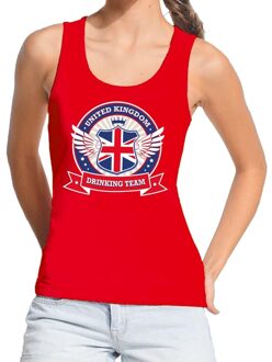 Bellatio Decorations Rood United Kingdom drinking team tanktop/mouwloos shirt dames L