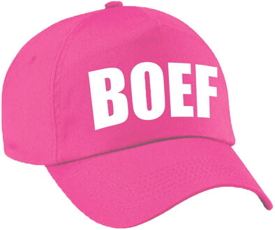 Bellatio Decorations Roze Boef verkleed pet / cap voor volwassenen