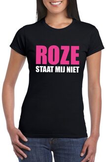 Bellatio Decorations Roze staat mij niet t-shirt zwart dames XL - Feestshirts