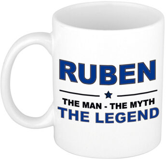 Bellatio Decorations Ruben The man, The myth the legend pensioen cadeau mok/beker 300 ml