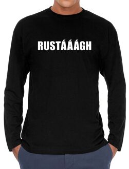 Bellatio Decorations Rustaaagh long sleeve t-shirt zwart voor heren 2XL