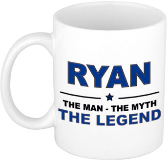 Bellatio Decorations Ryan The man, The myth the legend pensioen cadeau mok/beker 300 ml