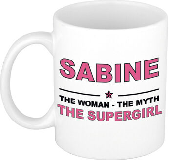 Bellatio Decorations Sabine The woman, The myth the supergirl cadeau koffie mok / thee beker 300 ml