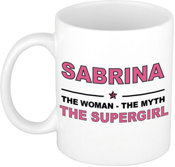 Bellatio Decorations Sabrina The woman, The myth the supergirl collega kado mokken/bekers 300 ml Oudroze