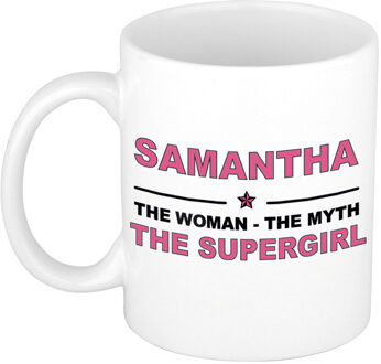 Bellatio Decorations Samantha The woman, The myth the supergirl collega kado mokken/bekers 300 ml Oudroze