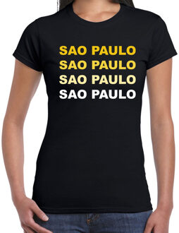 Bellatio Decorations Sao Paulo / Brazilie t-shirt zwart voor dames 2XL