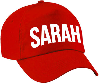 Bellatio Decorations Sarah cadeau pet /cap rood voor dames - Verkleedhoofddeksels