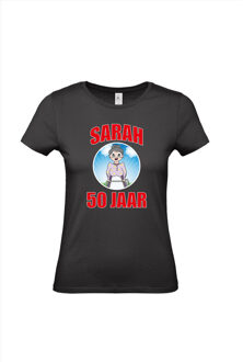 Bellatio Decorations Sarah pop shirt/ kleding voor opvulbare pop - 50 jaar geworden - versiering Zwart