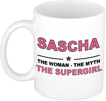 Bellatio Decorations Sascha The woman, The myth the supergirl cadeau koffie mok / thee beker 300 ml