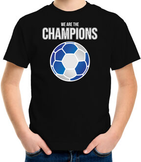 Bellatio Decorations Schotland EK/ WK supporter t-shirt - we are the champions met Schotse voetbal - zwart - kinderen - kleding / shirt L (146-152)