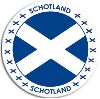 Bellatio Decorations Schotland sticker rond 14,8 cm landen decoratie Multi