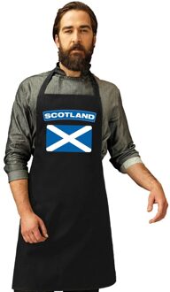Bellatio Decorations Schotland vlag barbecueschort/ keukenschort zwart volwassenen