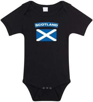 Bellatio Decorations Scotland romper met vlag Schotland zwart voor babys 80 (9-12 maanden)