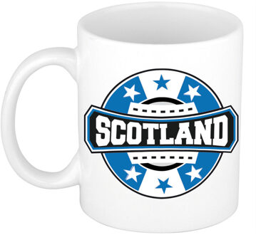 Bellatio Decorations Scotland / Schotland logo supporters mok / beker 300 ml - feest mokken Multikleur