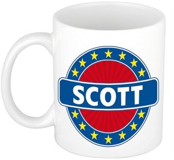 Bellatio Decorations Scott naam koffie mok / beker 300 ml - namen mokken Multikleur