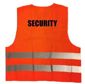 Bellatio Decorations Security / beveiliger veiligheidsvestje / hesje oranje met reflecterende strepen voor volwassenen