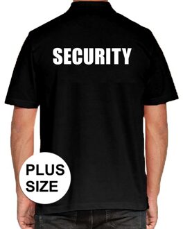 Bellatio Decorations Security grote maten poloshirt zwart voor heren 3XL