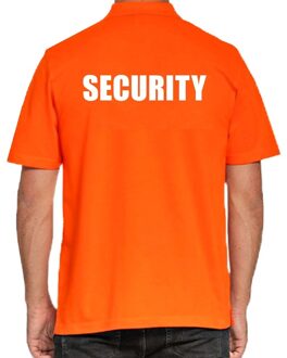 Bellatio Decorations Security poloshirt oranje voor heren