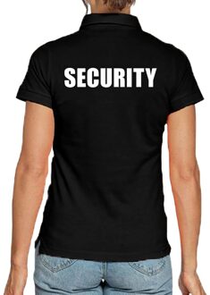 Bellatio Decorations Security poloshirt zwart voor dames L