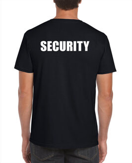 Bellatio Decorations Security t-shirt zwart voor heren - bedrukking aan voor- en achterkant - beveiliger shirt XL