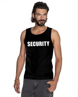 Bellatio Decorations Security tekst singlet shirt/ tanktop zwart heren