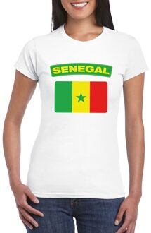 Bellatio Decorations Senegalese vlag shirt wit dames