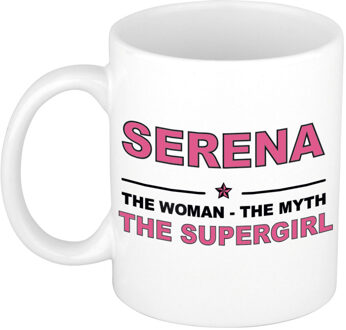 Bellatio Decorations Serena The woman, The myth the supergirl collega kado mokken/bekers 300 ml Oudroze