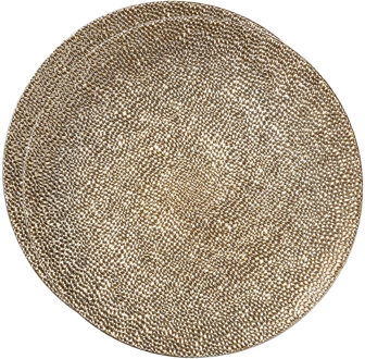 Bellatio Decorations Set van 2x stuks inge christmas kaarsbord - goud - kunststof - 33 cm - onderbord - kaarsen plateau