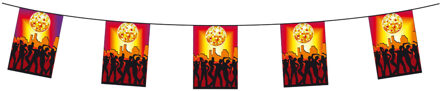 Bellatio Decorations Seventies/eighties disco thema slinger 3 meter - Feestslingers Multikleur