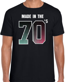 Bellatio Decorations Seventies feest t-shirt / shirt made in the 70s / Abraham - zwart - voor heren - kleding / 70s feest shirts / verjaardags shirts / outfit / 50 jaar L