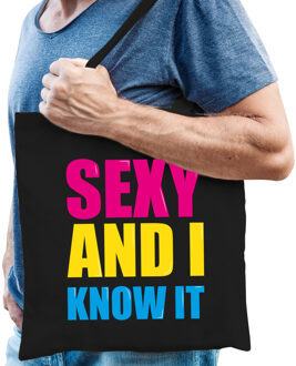 Bellatio Decorations Sexy and i know it cadeau tas zwart voor heren
