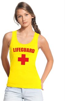 Bellatio Decorations Sexy lifeguard/ strandwacht mouwloos shirt geel dames